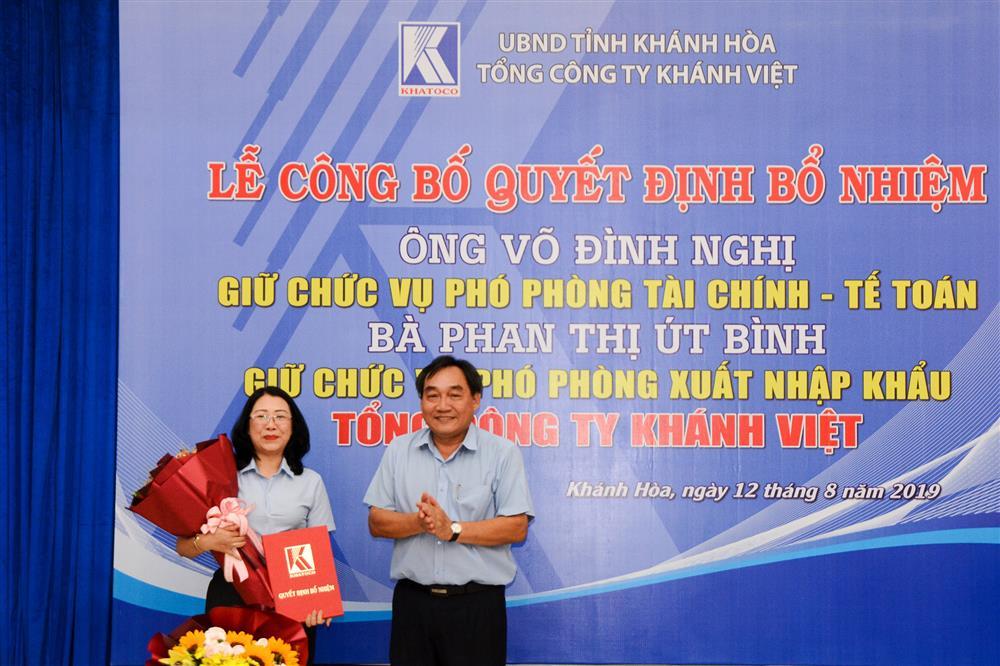 Lễ bổ nhiệm Phó phòng Tài chính – Kế toán, Phó phòng Xuất Nhập khẩu Tổng công ty Khánh Việt