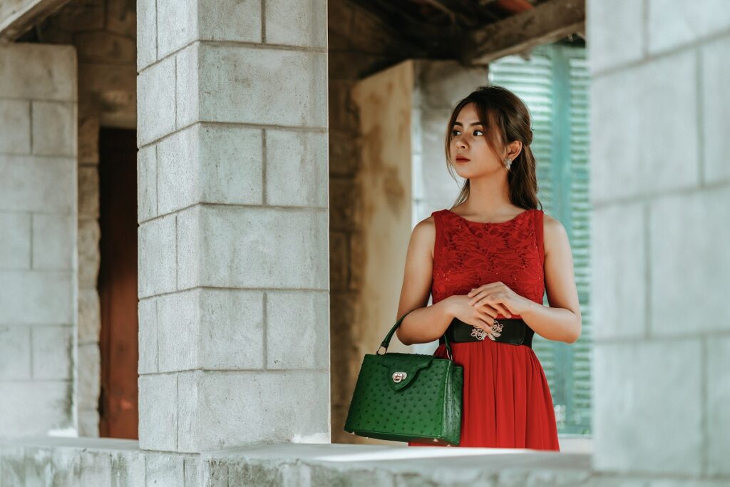 Khatoco's crocodile and ostrich leather handbags are mesmerizing