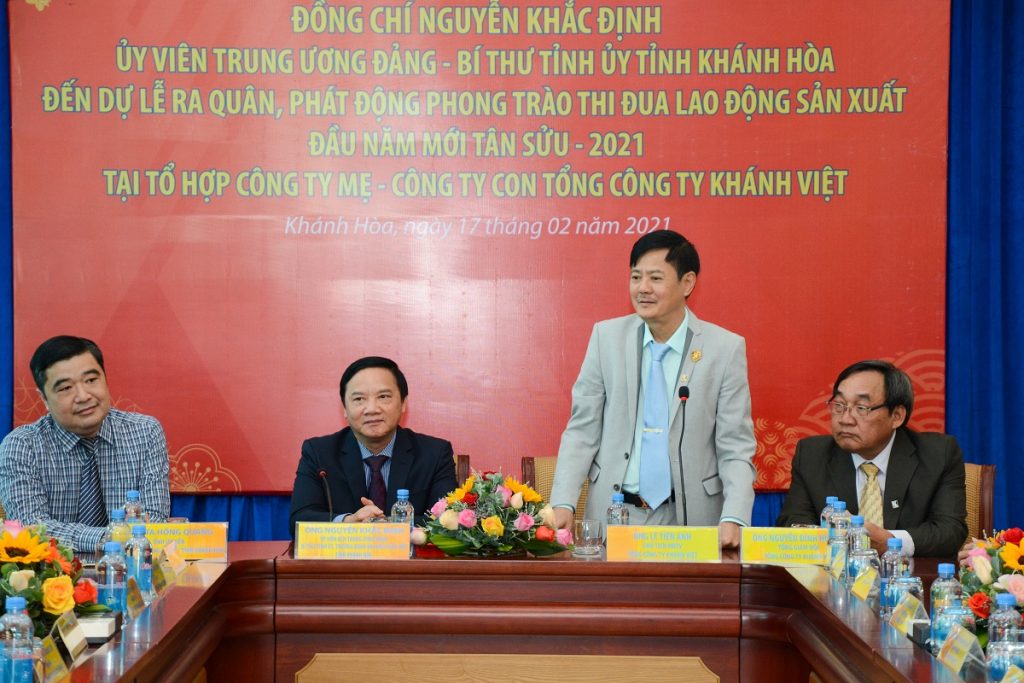 Bí thư Tỉnh ủy Nguyễn Khắc Định dự Lễ phát động phong trào thi đua lao động sản xuất tại Khatoco