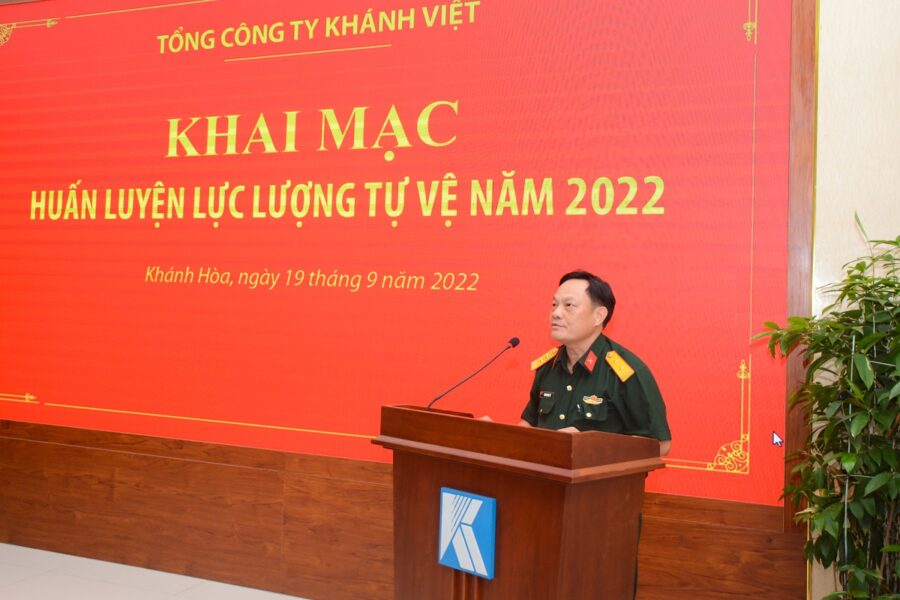 Lực lượng tự vệ Tổng công ty Khánh Việt thực hiện nhiệm vụ Quốc phòng năm 2022