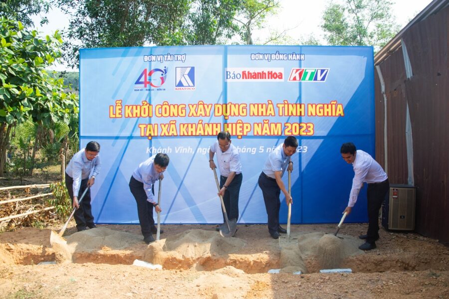 Khatoco khởi công xây dựng 4 căn nhà tình nghĩa cho hộ nghèo huyện Khánh Vĩnh