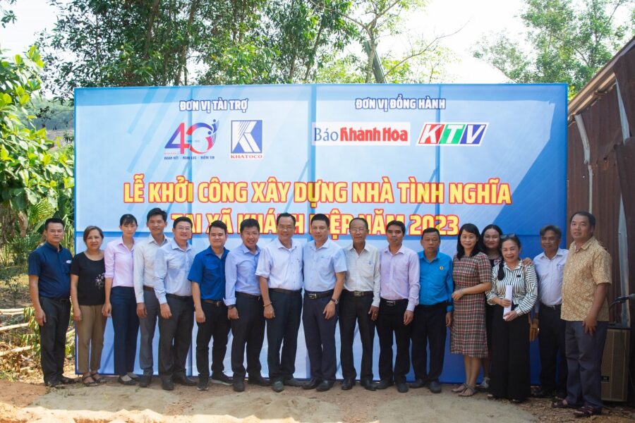 Khatoco khởi công xây dựng 4 căn nhà tình nghĩa cho hộ nghèo huyện Khánh Vĩnh