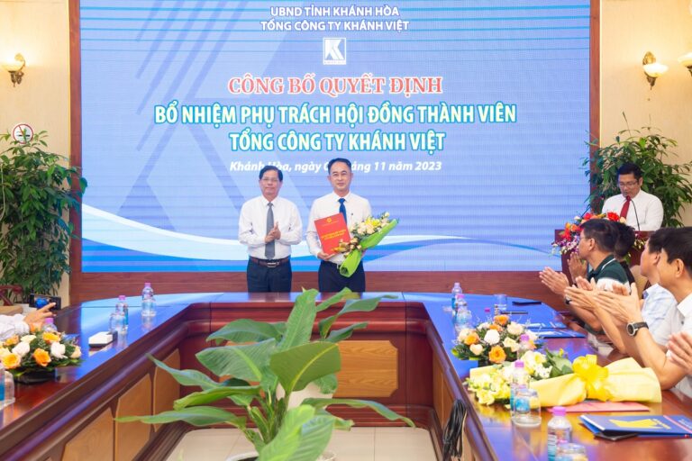 Ông Trần Minh Quang được bổ nhiệm Phụ trách Hội đồng thành viên Tổng công ty Khánh Việt