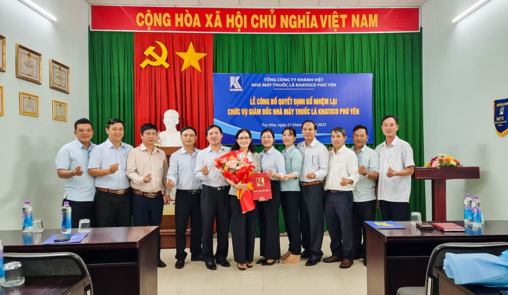 Bà Huỳnh Thị Bảo Thương được bổ nhiệm lại chức vụ Giám đốc Nhà máy Thuốc lá Khatoco Phú Yên
