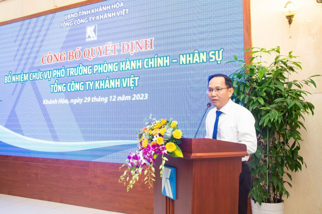 Bổ nhiệm Phó trưởng Phòng Hành chính – Nhân sự Tổng công ty Khánh Việt