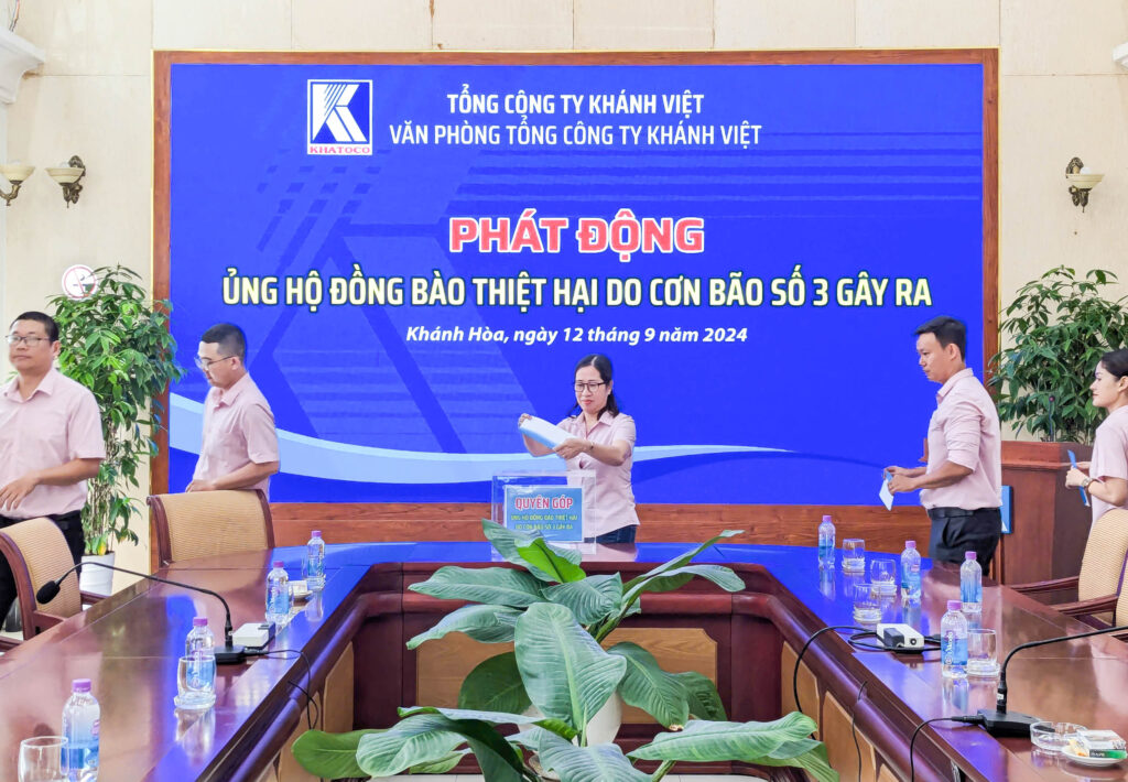 Tổng công ty Khánh Việt ủng hộ 2 tỷ đồng cho đồng bào các địa phương bị ảnh hưởng bởi bão số 3