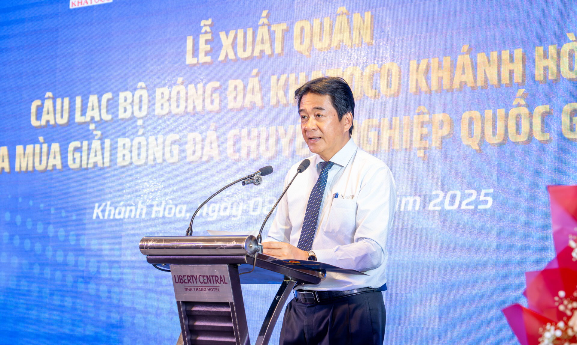 Lễ xuất quân Câu lạc bộ bóng đá Khatoco Khánh Hòa tham gia mùa giải bóng đá chuyên nghiệp quốc gia 2025 – 2026 7 Lễ xuất quân Câu lạc bộ bóng đá Khatoco Khánh Hòa tham gia mùa giải bóng đá chuyên nghiệp quốc gia 2025 – 2026