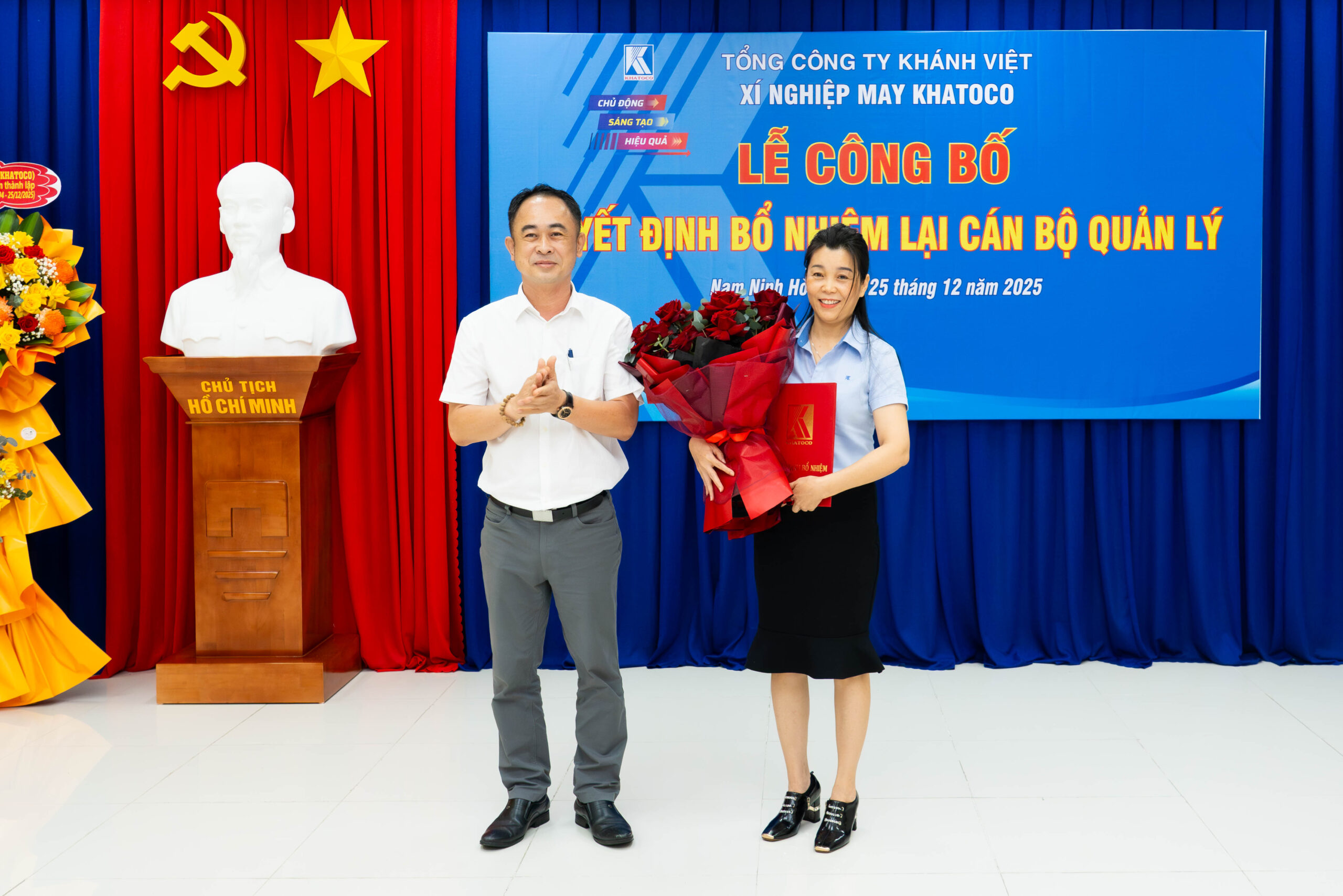 Bà Võ Thị Duyên được bổ nhiệm lại chức vụ Phó Giám đốc Xí nghiệp May Khatoco