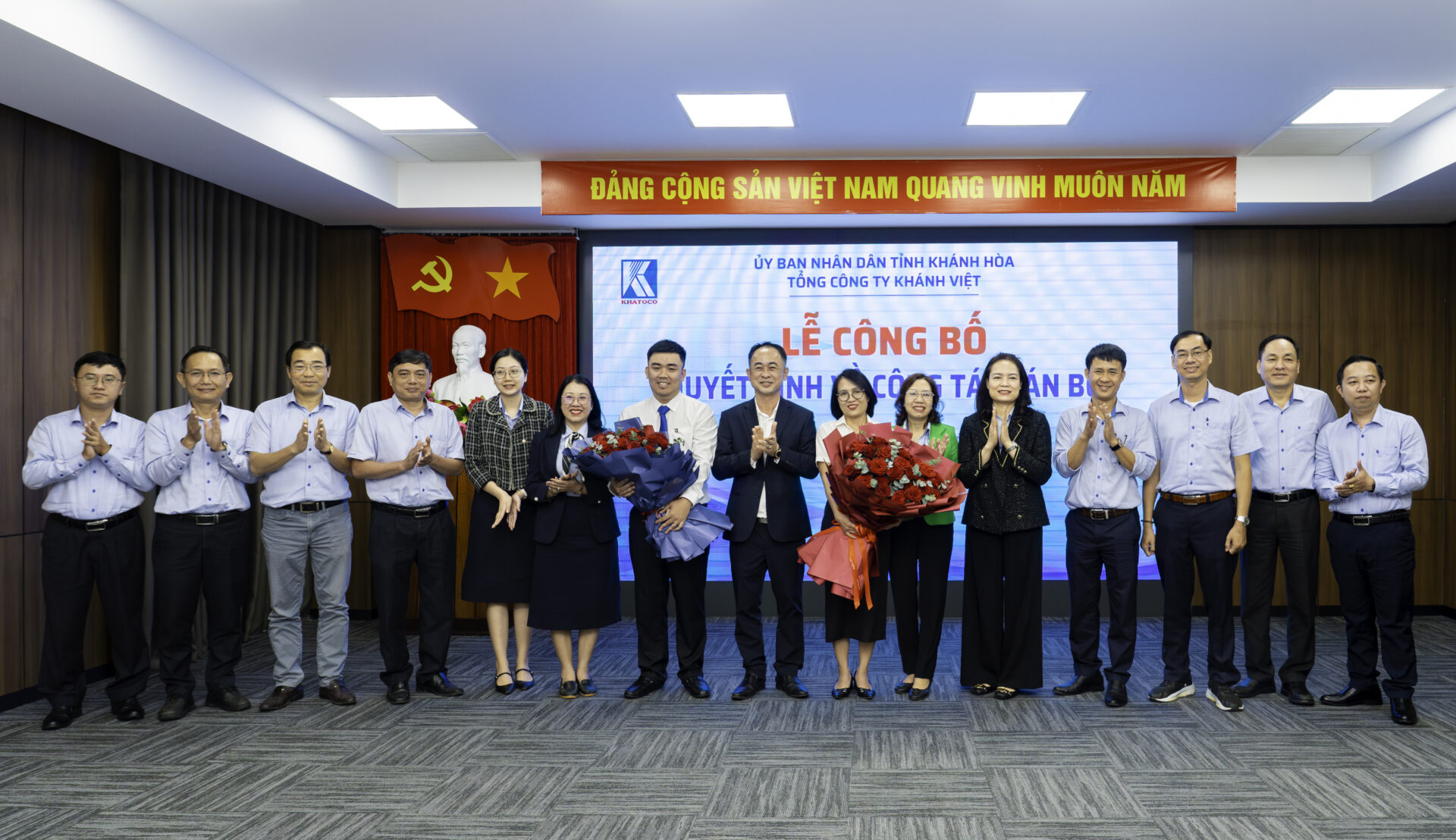 Tổng công ty Khánh Việt công bố các quyết định bổ nhiệm cán bộ quản lý