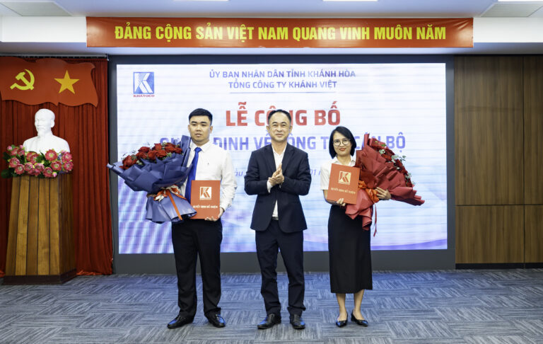 Tổng công ty Khánh Việt công bố các quyết định bổ nhiệm cán bộ quản lý