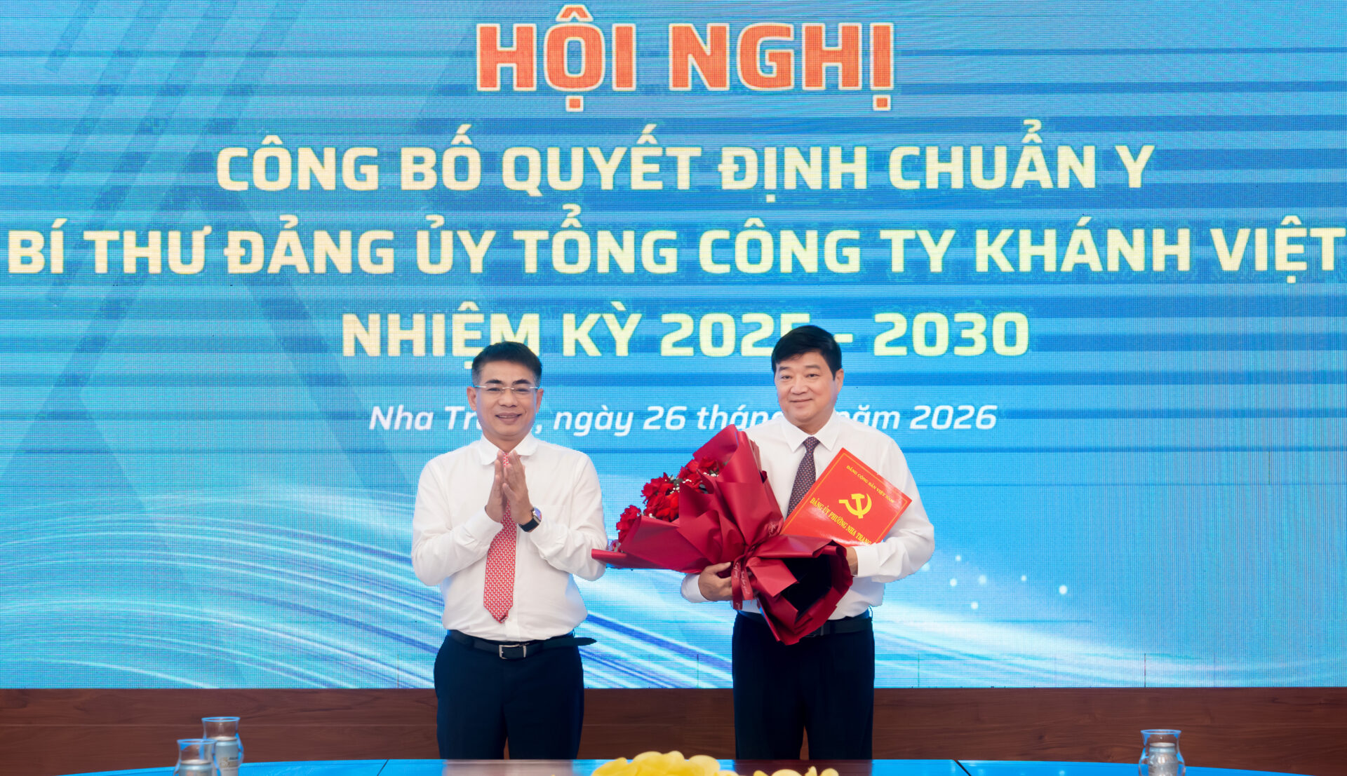 Công bố quyết định chuẩn y Bí thư Đảng ủy Tổng công ty Khánh Việt nhiệm kỳ 2025 - 2030