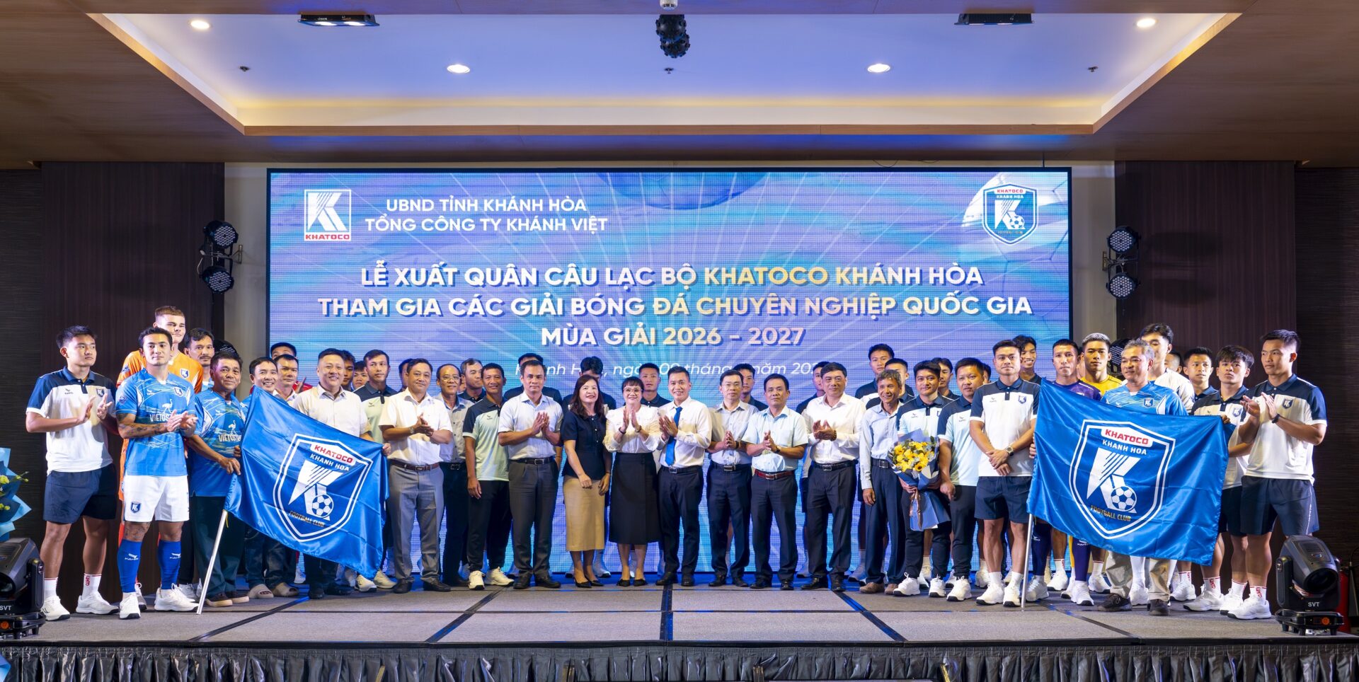 Lễ xuất quân Câu lạc bộ Bóng đá Khatoco Khánh Hòa tham gia các giải bóng đá chuyên nghiệp Quốc gia mùa giải 2026 - 2027 1 Lễ xuất quân Câu lạc bộ Bóng đá Khatoco Khánh Hòa tham gia các giải bóng đá chuyên nghiệp Quốc gia mùa giải 2026 - 2027