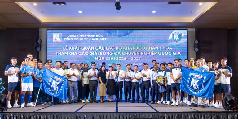 Lễ xuất quân Câu lạc bộ Bóng đá Khatoco Khánh Hòa tham gia các giải bóng đá chuyên nghiệp Quốc gia mùa giải 2026 - 2027